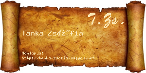 Tanka Zsófia névjegykártya