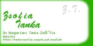 zsofia tanka business card